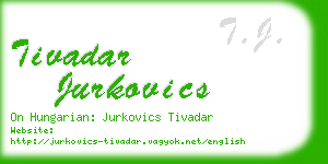 tivadar jurkovics business card